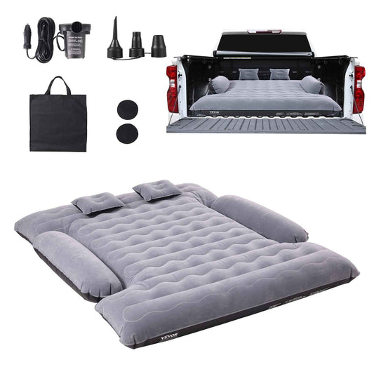 VEVOR Truck Bed Air Mattress, for 6-6.5 ft Full Size Truck Beds, Inflatable Air Mattress Camping Bed with 12V Air Pump 2 Pillows, Carry Bag, for Chevrolet Silverado, Dodge Ram, Ford 150/250/350 🍁 All In One Marketplace Canada
