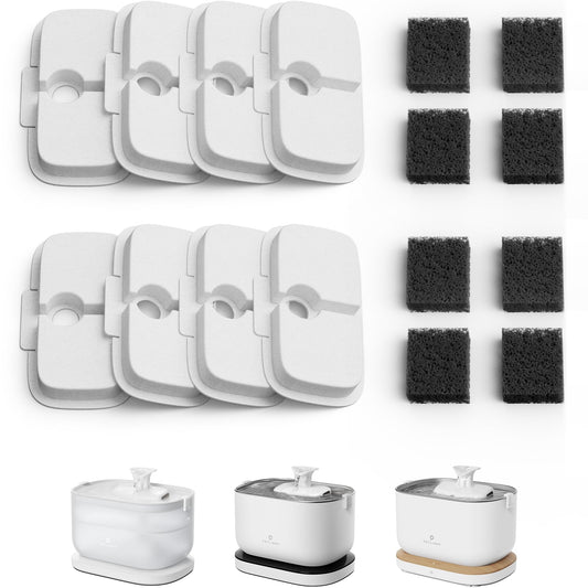 PETLIBRO 8 Packs Replacement Filters for Dockstream Cat Water Fountain PLWF005/PLWF115, 4 Months Set of Replacement Filters for Ultra Quiet Pet Water Fountain (8 Packs) 🍁 All In One Marketplace Canada
