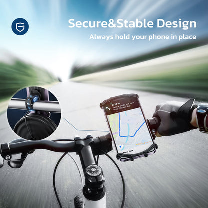 VUP Bike Phone Mount, Universal Bike Cell Phone Holder, 360° Rotatable, Silicone Bicycle Phone Mount Compatible with iPhone 17/16/15/14/13/Pro Max/Pro/mini, 4.0''~6.7'' Cellphones 🍁 All In One Marketplace Canada