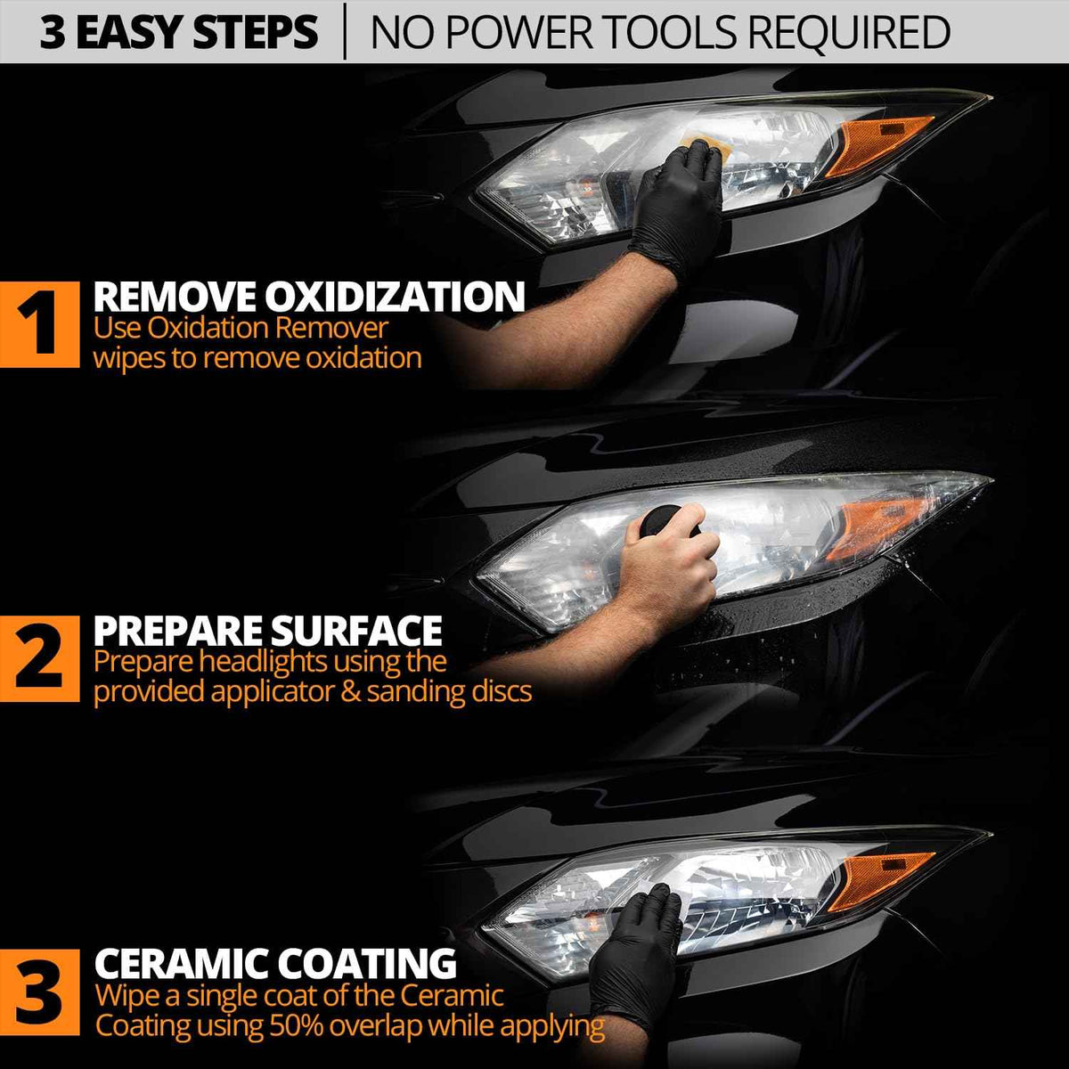CERAKOTE® Ceramic Headlight Restoration Kit – Guaranteed To Last As Long As You Own Your Vehicle – Brings Headlights back to Like New Condition - 3 Easy Steps - No Power Tools Required 🍁 All In One Marketplace Canada