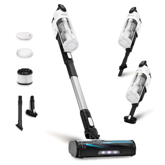 Levoit Cordless Vacuum Cleaner, Stick Vac with Tangle-Resistant Design, Up to 50 Minutes, Powerful Suction, Rechargeable, Lightweight, and Versatile for Carpet, Hard Floor, Pet Hair 🍁 All In One Marketplace Canada