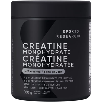 Sports Research® Creatine Monohydrate - Pure Micronized Creatine Monohydrate Powder - Improves strength, power, and performance for Women and Men | Non-GMO 60 Servings 🍁 All In One Marketplace Canada