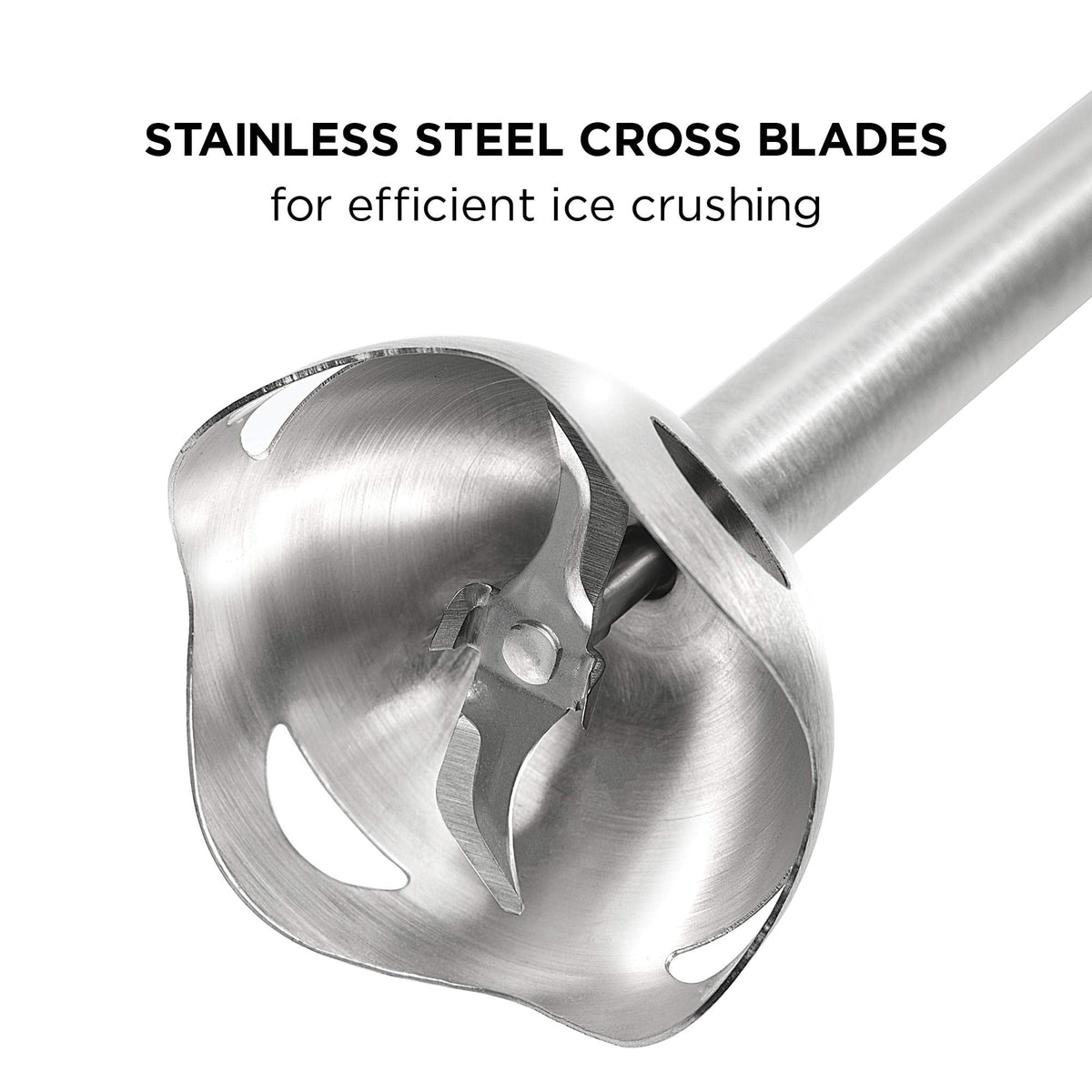 Chefman Immersion Blender, 300W Hand Blender with Stainless Steel Blades, Powerful Electric Ice Crushing 2-speed Control Handheld Food Mixer, Purées, Smoothies, Shakes, Sauces & Soups, Black 🍁 All In One Marketplace Canada