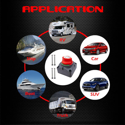 Ampper Battery Disconnect Switch, 12-48 V Battery Power Cut Master Switch Disconnect Isolator for Car, Vehicle, RV and Boat (On/Off) 🍁 All In One Marketplace Canada
