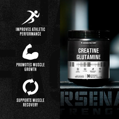 Creatine + Glutamine - Canadian-Owned Supplement with L-Glutamine - 30 Servings 🍁 All In One Marketplace Canada