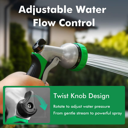 RESTMO Garden Hose Nozzle, Heavy Duty Metal Water Hose Nozzle with 7 Adjustable Spray Patterns, High Pressure Hand Sprayer with Flow Control, Best for Watering Plants & Lawns, Washing Cars & Pets 🍁 All In One Marketplace Canada