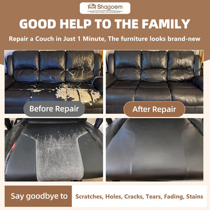 Shagoom Leather Repair Kit, 17X79 inch Self Adhesive Leather Patch Waterproof, DIY Large Vinyl Patches for Couches, Furniture, Kitchen Cabinets, Wall （Black, 17X79 inch） 🍁 All In One Marketplace Canada