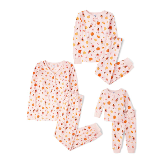 The Children’s Place Family Matching, Christmas and Holiday Pajama Sets, Cotton, Pumpkin/Candy Halloween, 3X-Large