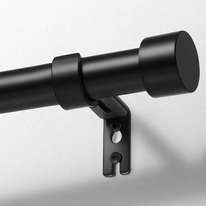 Zeerobee Curtain Rods for Windows 48 to 84, 1 Inch Black Heavy Duty Drapery Rods with Adjustable Length, Outdoor Modern Curtain Pole with Simple End Caps, 32"-86", Black 🍁 All In One Marketplace Canada