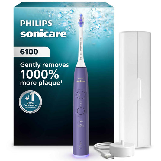 Philips Sonicare 6100 Rechargeable Electric Toothbrush, ` Brush Head, Plum 🍁 All In One Marketplace Canada