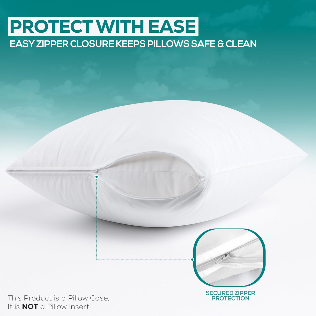 Utopia Bedding Set of 4 Waterproof Pillow Protectors with Zipper Queen Size (White), Ultra Soft Pillow Covers, Bed Bug and Dust Mite Proof Pillow Encasements, Moisture Wicking Pillow Cases 🍁 All In One Marketplace Canada
