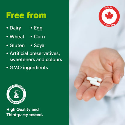 Organika Canadian-Made L-Glutathione (Reduced), Antioxidant and Detox Support -100 Caps 🍁 All In One Marketplace Canada
