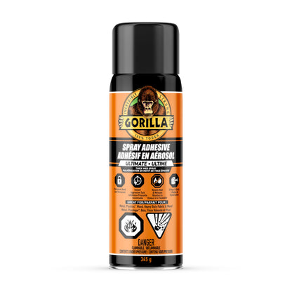 Gorilla Ultimate Multi Surface Spray Adhesive, Heavy Duty Bond, 345g 🍁 All In One Marketplace Canada