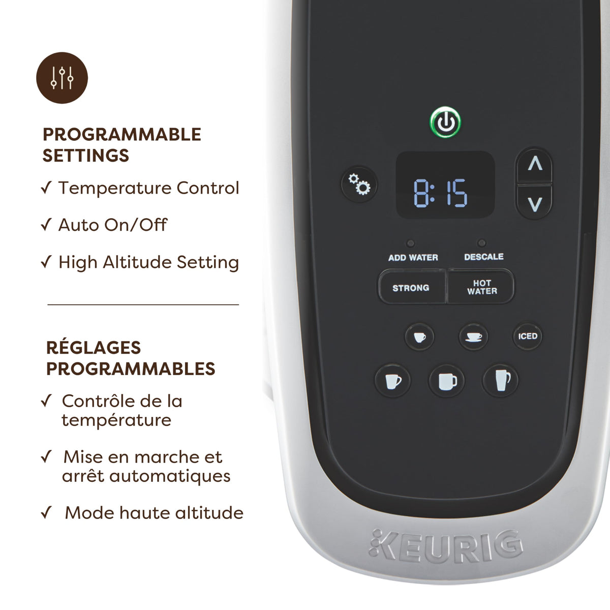 Keurig K-Elite Single Serve K-Cup Pod Coffee Maker, With Iced Brew Functionality And Quiet Brew Technology, Brushed Silver 🍁 All In One Marketplace Canada