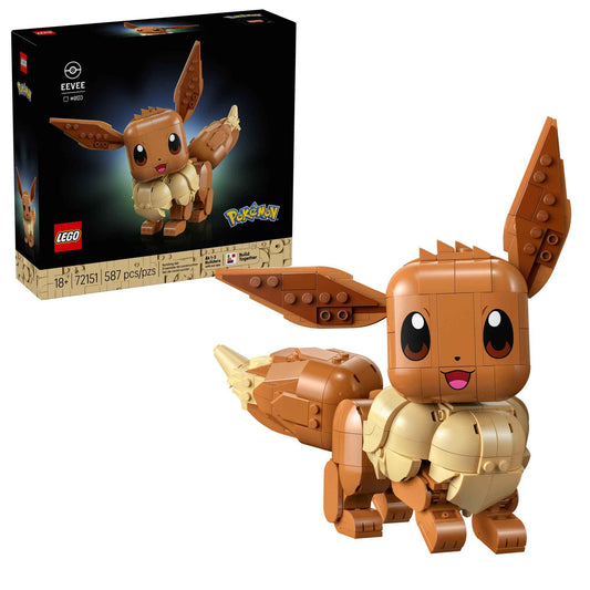 LEGO Pokémon Eevee - Collectible Building Set for Adults, Ages 18+ - Posable Pokémon Figure for Display - Desk, Bookshelf or Home Office Decor - Gift for Men & Women - 72151 🍁 All In One Marketplace Canada