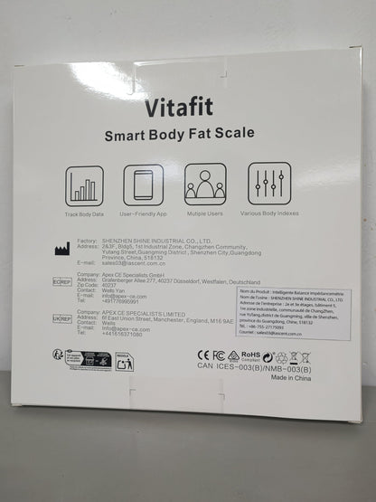 Vitafit Smart Weight Scale, High Accuracy 0.1lb by Our Professional Factory Since 2001, Scale Body Weight App Sync 13 Body Composition with BMI, Body Fat and Muscle, 400lb, LED, Black 🍁 All In One Marketplace Canada
