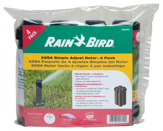 Rain Bird 32SA/4PK 32SA Simple Adjust Gear Drive Rotor, Adjustable 40° to 360° Pattern, 19' - 32' Spray Distance, 4-Pack 🍁 All In One Marketplace Canada
