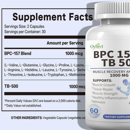 BPC-157 and TB 500 Capsules, supports muscle growth, tissue repair, strength,BPC-157 and TB 500for Muscle and Workout Recovery, 60-Capsule Bottle 🍁 All In One Marketplace Canada