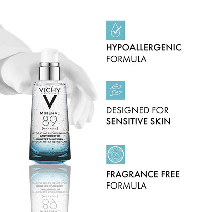 Vichy Hydrating Hyaluronic Acid Serum, Mineral 89 Daily Face Serum Skin Booster with Natural Origin Hyaluronic Acid, Hydrates and Strengthens Sensitive Skin, Recommended by Dermatologists 🍁 All In One Marketplace Canada