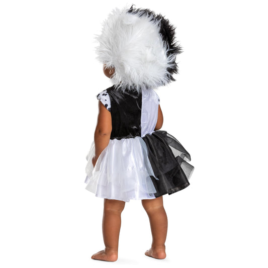 Cruella Infant Costume, Official Disney Baby Costume Outfit for Halloween, (12-18 mths)