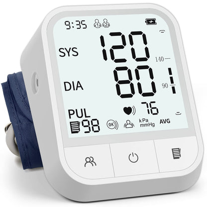 Blood Pressure Monitor Blood Pressure Machine Automatic Upper Arm Adjustable Cuff with Large Backlit Display, 2 * 99 Memory Blood Pressure Monitors for Home Use with Storage Bag 🍁 All In One Marketplace Canada