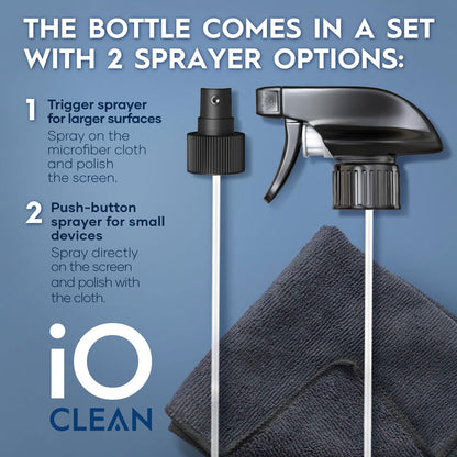 Screen Cleaner Spray (16oz) – Best Large Cleaning Kit for LCD LED OLED TV, Smartphone, iPad, Laptop, Touchscreen, Computer Monitor, Other Electronic Devices – Microfiber Cloth Wipes and 2 Nozzles 🍁 All In One Marketplace Canada