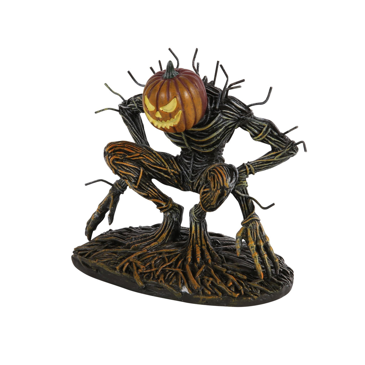Department 56 Village Collection Accessories Halloween Scarecrow Grapevine of Wrath Figurine, 3.86 Inch, Multicolor
