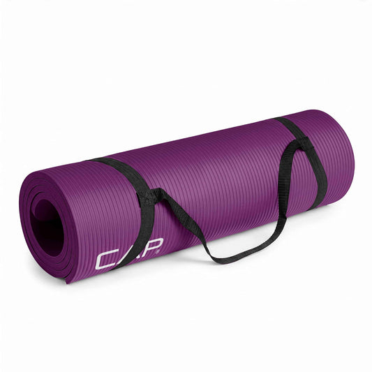 CAP Barbell High Density Exercise Yoga Mat with strap, 68"x24" 12mm - Wine 🍁 All In One Marketplace Canada