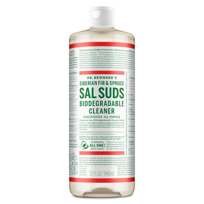 Dr. Bronner's - Sal Suds Biodegradable Cleaner (946 mL) - Concentrated All-Purpose Cleaner for Floors, Laundry, and Dishes, Cuts Grease and Dirt, Powerful Formula 🍁 All In One Marketplace Canada