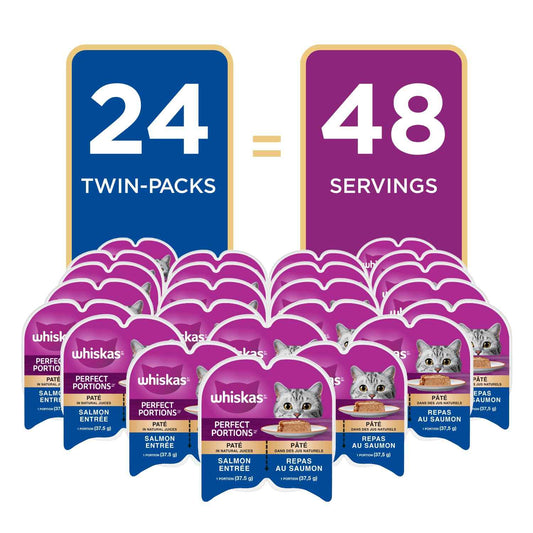 WHISKAS Perfect PORTIONS Kitten Wet Cat Food, Salmon Flavour, 75g 🍁 All In One Marketplace Canada