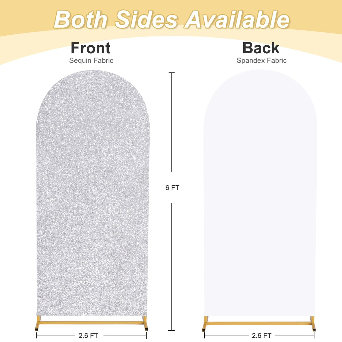 Arch Cover Sequin Arch Backdrop Covers Spandex Fitted Fabric Covers for Party Halloween Birthday Ceremony Decoration