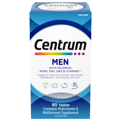 Centrum Men Multivitamins/Minerals Supplement, 90 Tablets (Packaging May Vary) 🍁 All In One Marketplace Canada