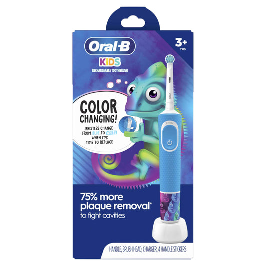 Oral -B Kid's Electric Rechargeable Toothbrush with Charger, Featuring Extra Soft Color Changing Bristles, for Ages 3+ 🍁 All In One Marketplace Canada