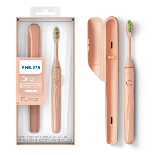 Philips One by Sonicare Rechargeable Toothbrush, 1 Brush Head, Champagne 🍁 All In One Marketplace Canada