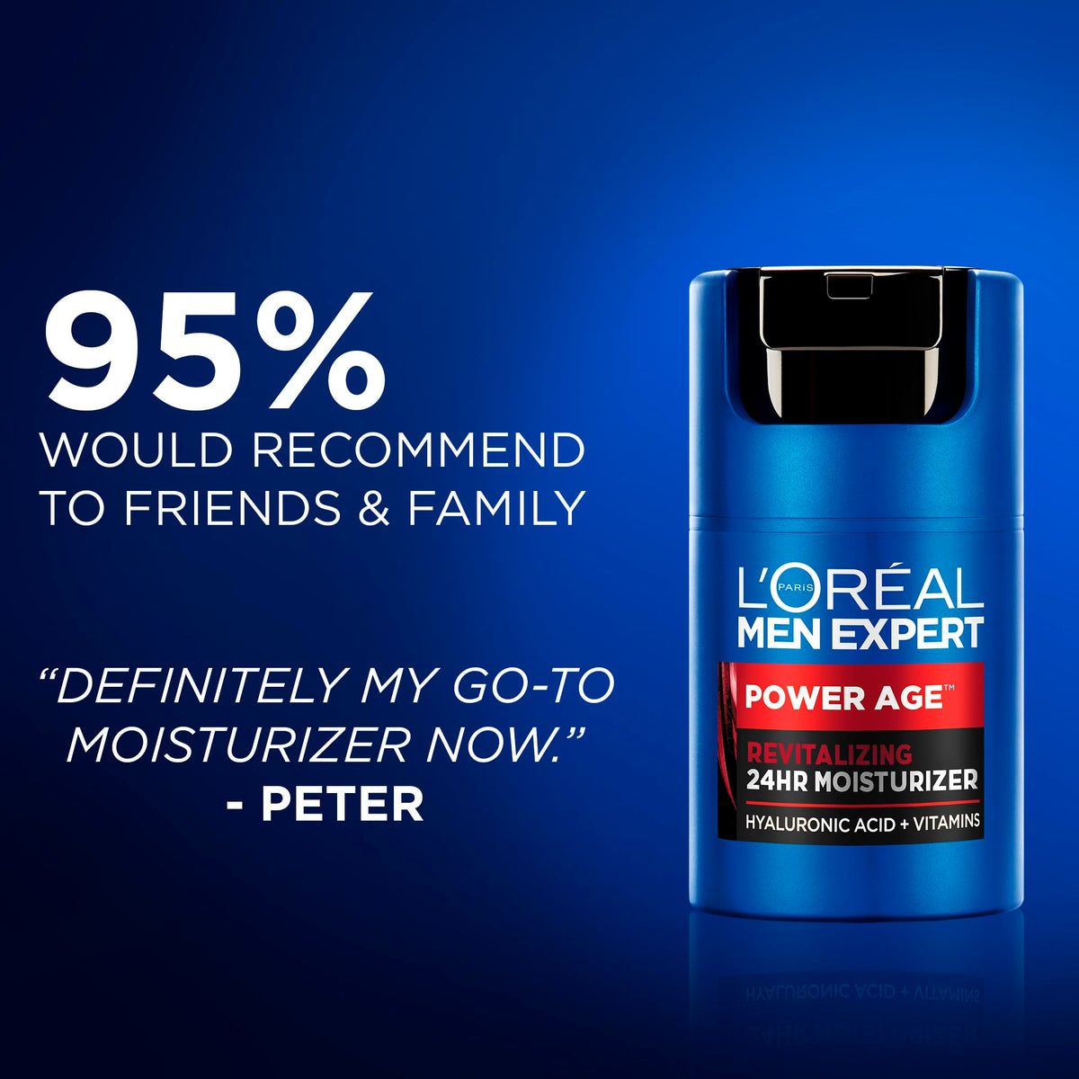 L'Oréal Paris Men Expert 24 HR Hydrating Moisturizer for Men with Hyaluronic Acid and Vitamins, Fights Signs of Aging, Power Age, Packaging May Vary, 50 mL 🍁 All In One Marketplace Canada
