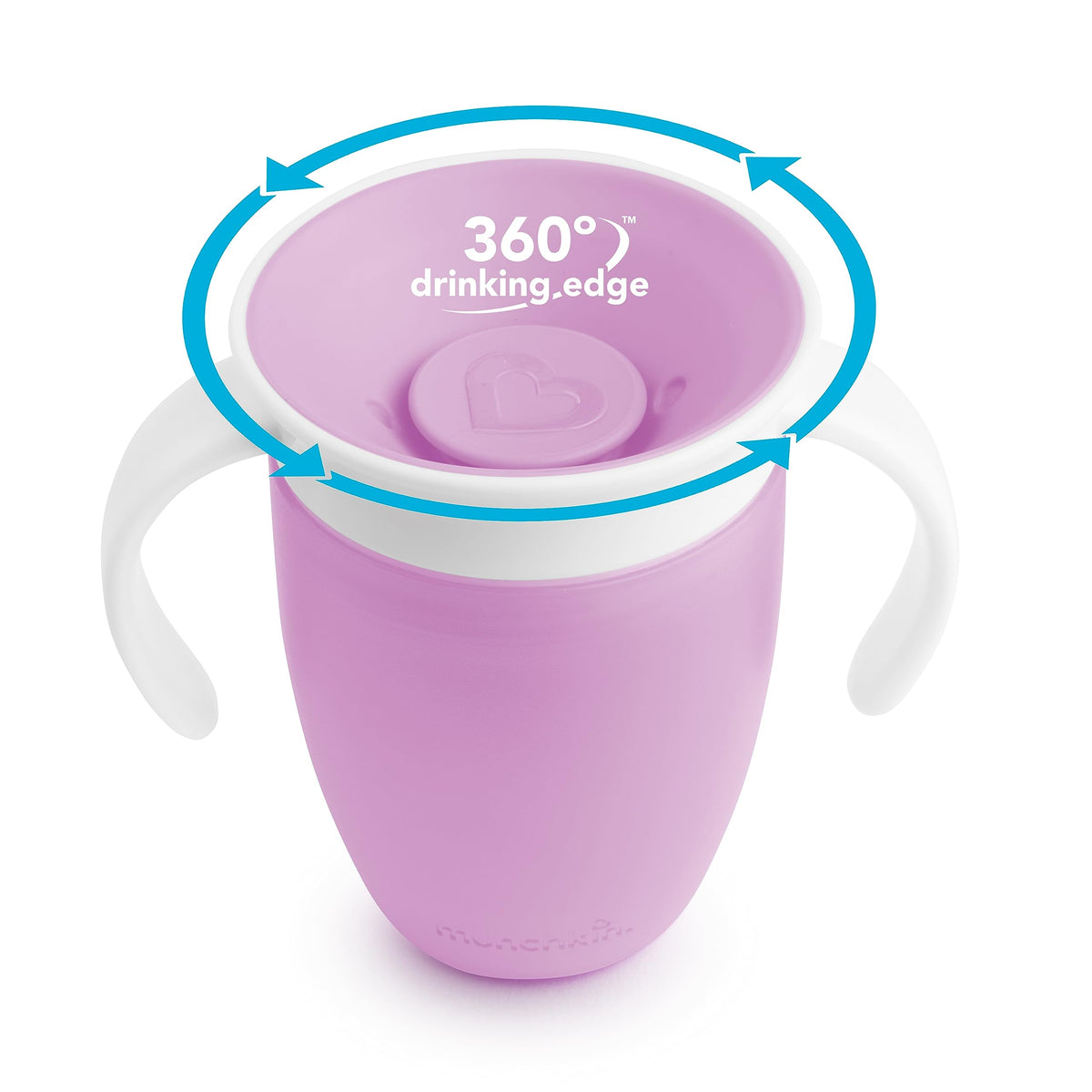 Munchkin Miracle 360˚ Trainer Cup, 7oz, 2Pk, Pink/Purple 🍁 All In One Marketplace Canada