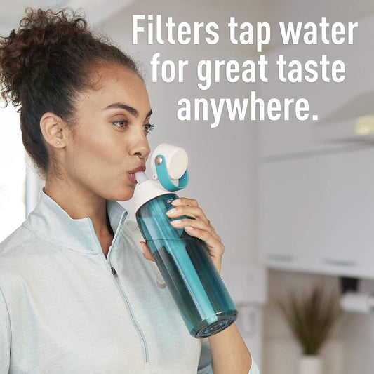 Brita Filtering Water Bottle with Straw, BPA-Free Water Bottle for Sports, Travel or Hiking, Easy-carry loop, Leak-proof lid, 26 Oz, Sea Glass 🍁 All In One Marketplace Canada