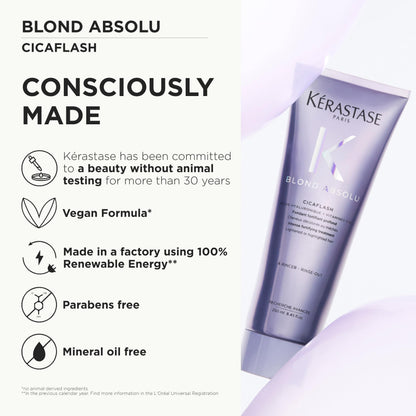 Kérastase Blond Absolu Conditioner, Cicaflash Purple Conditioner, Repairs & Nourishes, Protects Against Breakage, For Bleached, Highlighted, and Damaged Hair, With Hyaluronic Acid 🍁 All In One Marketplace Canada