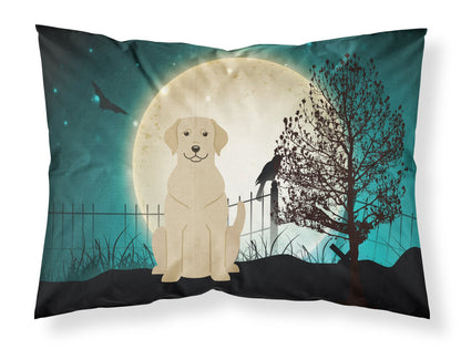 Caroline's Treasures BB2245PILLOWCASE Halloween Scary Yellow Labrador Fabric Standard Pillowcase Lightweight Super Soft Easy Care Decorative Artwork Pillowcase, Standard