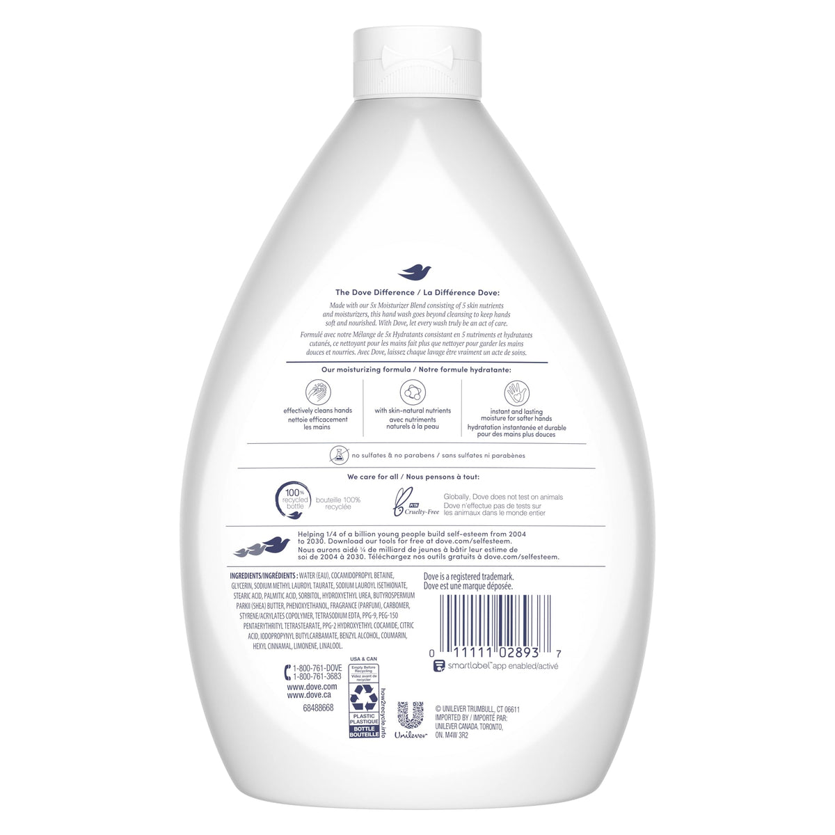 Dove Advanced Care Shea Butter & Warm Vanilla Hand Wash for soft, smooth skin, Bottle Refill nourishes skin 10 layers deep, 1 L (Pack Of 3) 🍁 All In One Marketplace Canada