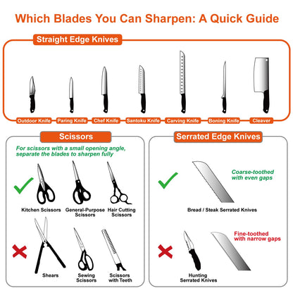 SHARPAL 191H Knife & Scissors Sharpener, Kitchen Chef Sharpening Tool for Straight and Serrated Knives – Repairs, Restores, and Sharpens Blades 🍁 All In One Marketplace Canada