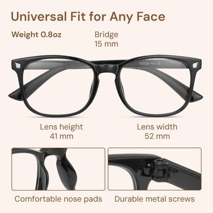 Gaoye Blue Light Blocking Glasses, Fashion Square Fake Nerd Eyewear Anti UV Ray Computer Gaming Eyeglasses Women/Men 🍁 All In One Marketplace Canada