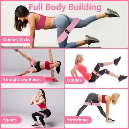 CFX Resistance Bands 3 Sets, Premium Exercise Loops with Non-Slip Design for Hips & Glutes, 3 Resistance Level Workout Booty Bands for Women and Men 🍁 All In One Marketplace Canada