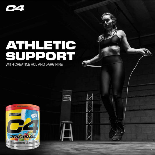 Cellucor C4 Original Pre Workout Powder - Sugar Free Preworkout Energy for Men & Women - 150mg Caffeine, Beta Alanine, Creatine - Hawaiian Punch Fruit Juicy Red, 60 Servings 🍁 All In One Marketplace Canada