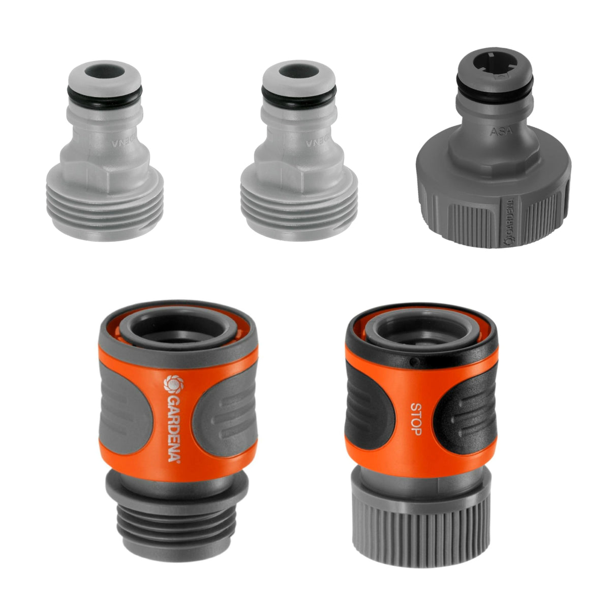 Gardena 942-BK 5-Piece Quick Connector Starter Set, for Any 5/8 Inch or 1/2 Inch Garden Hose, Sprinkler or Spray Nozzle, Made in Germany 🍁 All In One Marketplace Canada