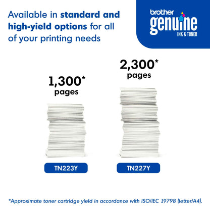 Brother Original TN227Y High-Yield Yellow Toner Cartridge, Higher Yield for Value, Toner Replacement cartridges, Toner for Brother Laser Printers HL-L3210CW, MFC-L3710CW, MFC-L3750CDW, and More 🍁 All In One Marketplace Canada