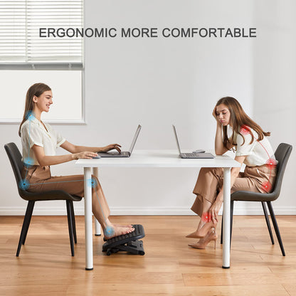 HUANUO Adjustable Footrest Under Desk - Ergonomic Foot Rest with 3 Height Position - 30 Degree Tilt Angle Adjustment for Home, Office, Non-Skid Massage Surface Texture Improves Comfort 🍁 All In One Marketplace Canada