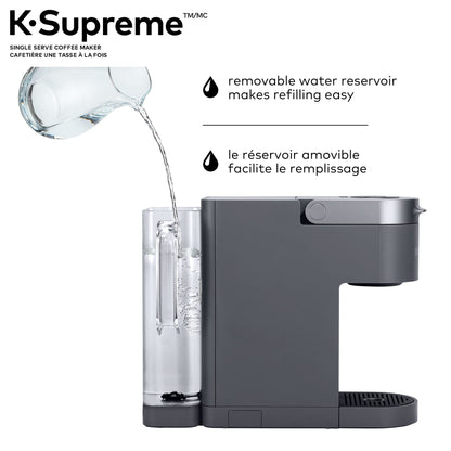 Keurig K-Supreme Single Serve K-Cup Pod Coffee Maker, With MultiStream Technology, Grey, 17.913in x 7.047in x 14.409in 🍁 All In One Marketplace Canada