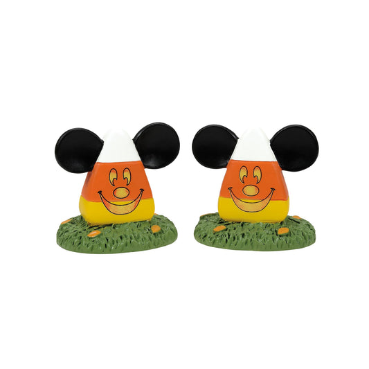 Department 56 Disney Village Halloween Accessories Candy Corn Topiaries Figurine Set, 1.5 Inch, Multicolor