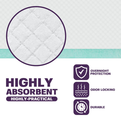 PureNexus Health Disposable Underpads 23" x 36", 50 Count – Absorbent Incontinence Bed Pads, Waterproof Pee Pads, Chux, Soaker Pads for Adults, Elderly & Kids, Mattress Protector 🍁 All In One Marketplace Canada
